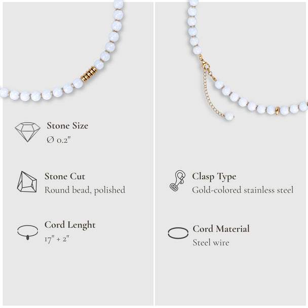 Life Bloom Moment – Moonstone Necklaces (Gold Version)