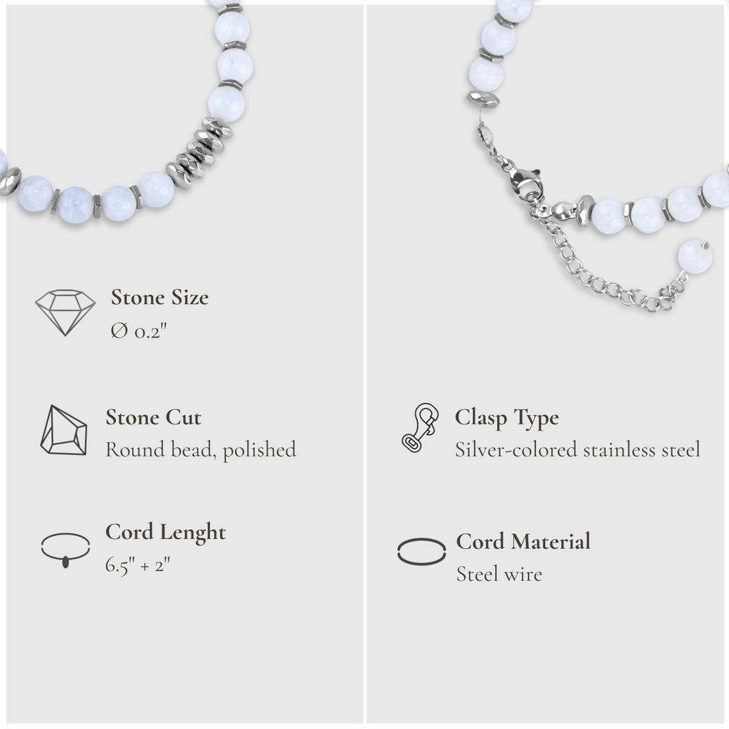 Life Bloom Moment – Moonstone Bracelet (Silver Version)