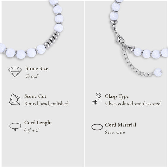 Life Bloom Moment – Moonstone Bracelet (Silver Version)