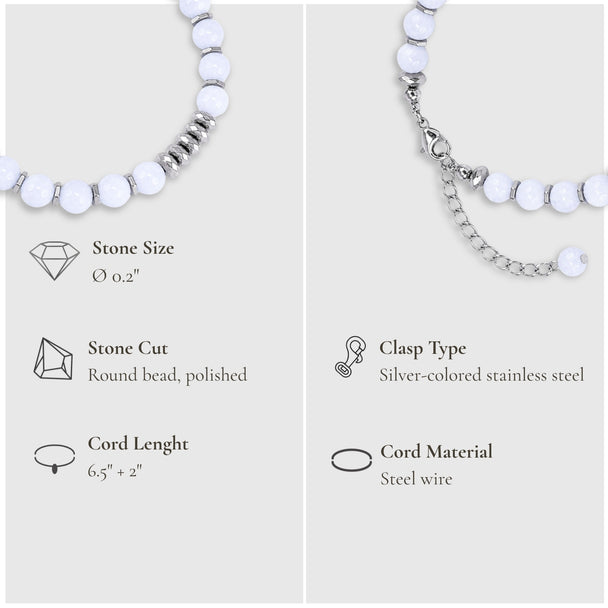 Life Bloom Moment – Moonstone Bracelet (Silver Version)
