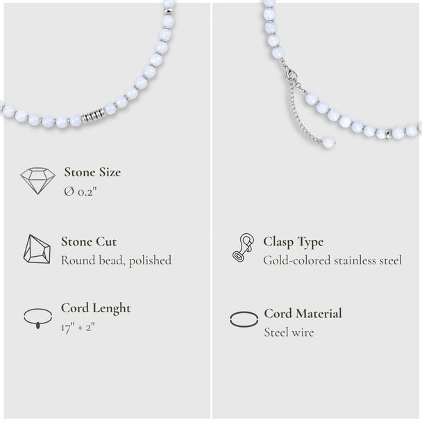 Life Bloom Moment – Moonstone Necklaces (Silver Version)