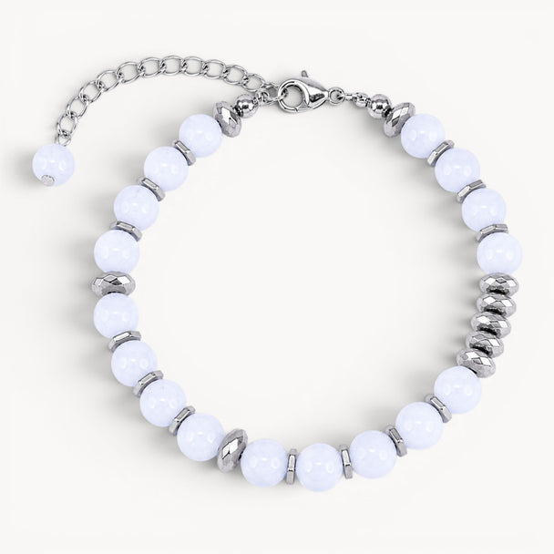 Life Bloom Moment – Moonstone Bracelet (Silver Version)