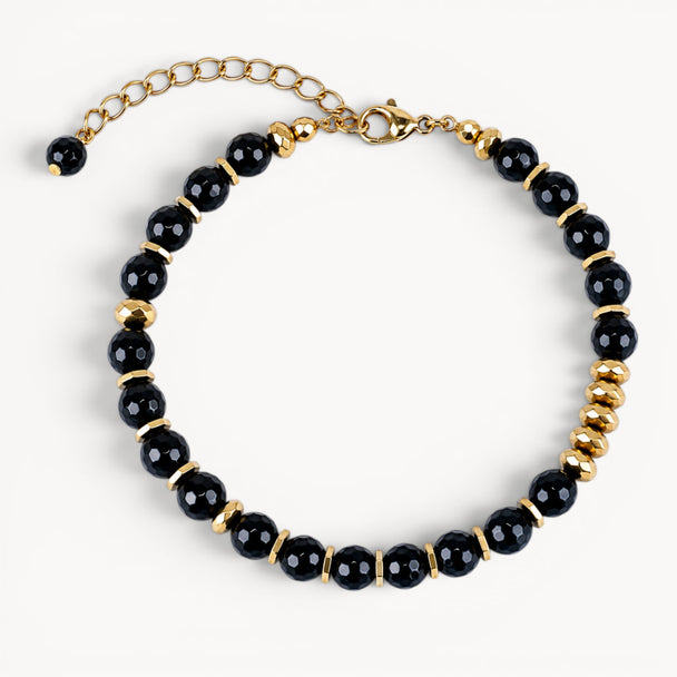 Turning Point Moment – Black Onyx Bracelet (Gold Version)