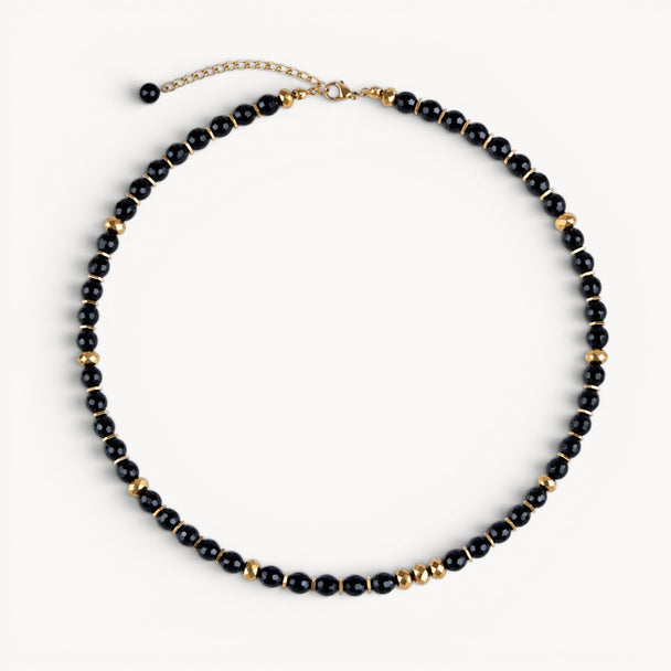 Turning Point Moment – Black Onyx Necklace (Gold Version)