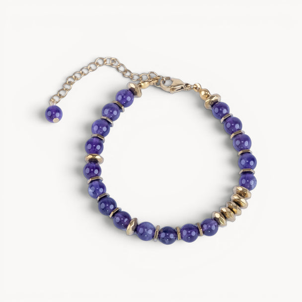 Awakening Moment – Amethyst Necklace Bracelet (Gold Version)