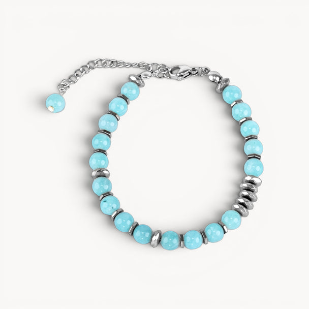 Fresh Start Moment – Amazonite Bracelet (Silver Version)