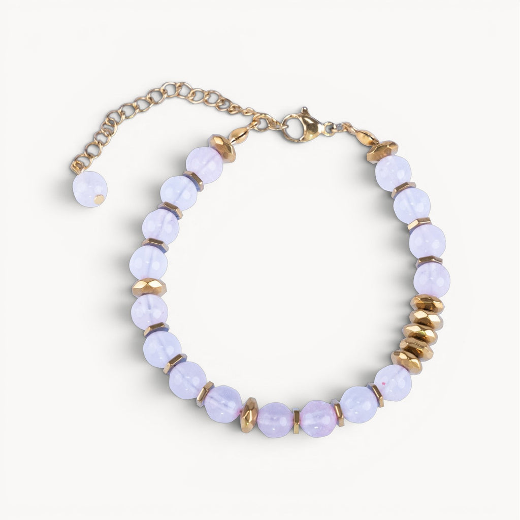 Heart Opening Moment – Rose Quartz Necklace Bracelet (Gold Version)