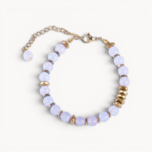 Heart Opening Moment – Rose Quartz Necklace Bracelet (Gold Version)