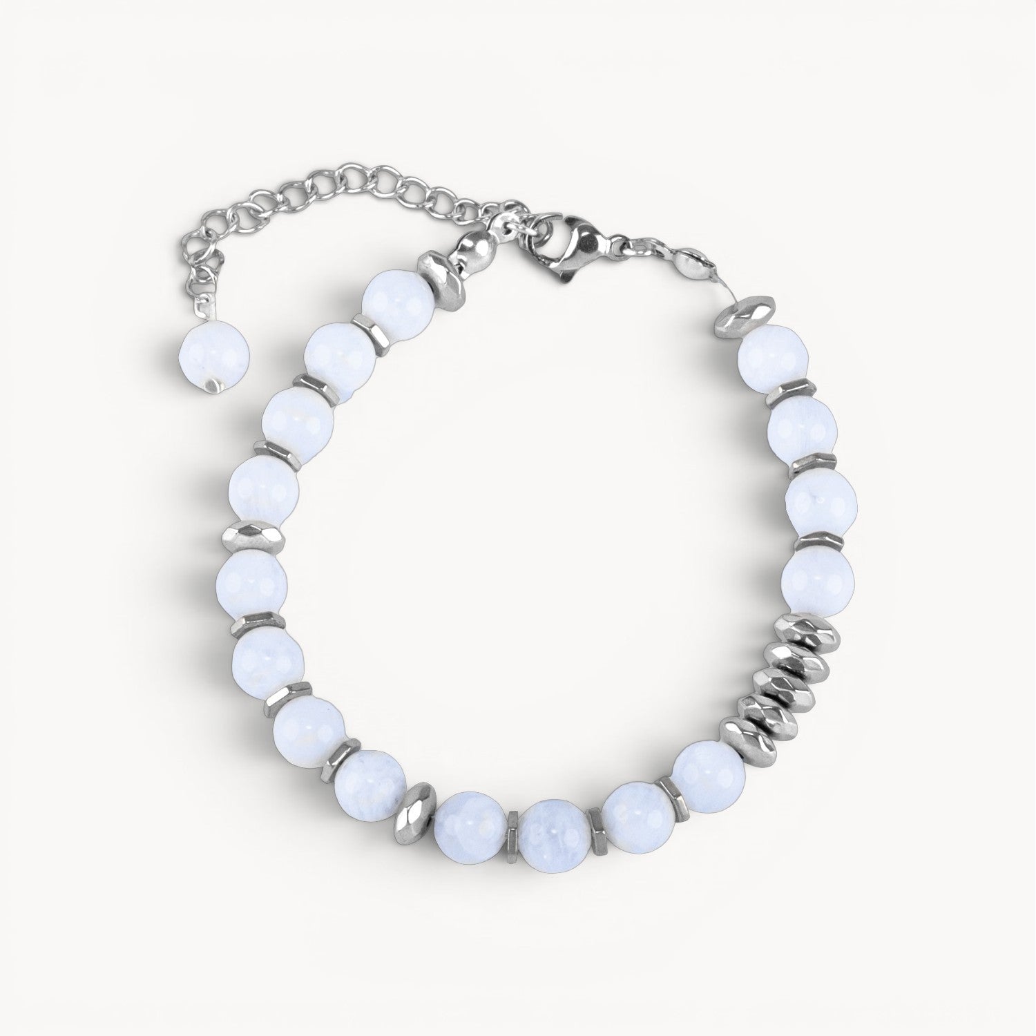 Life Bloom Moment – Moonstone Bracelet (Silver Version)