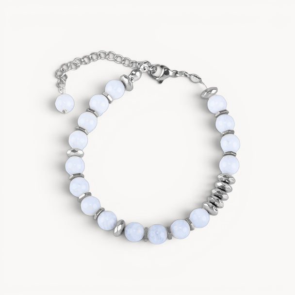 Life Bloom Moment – Moonstone Bracelet (Silver Version)