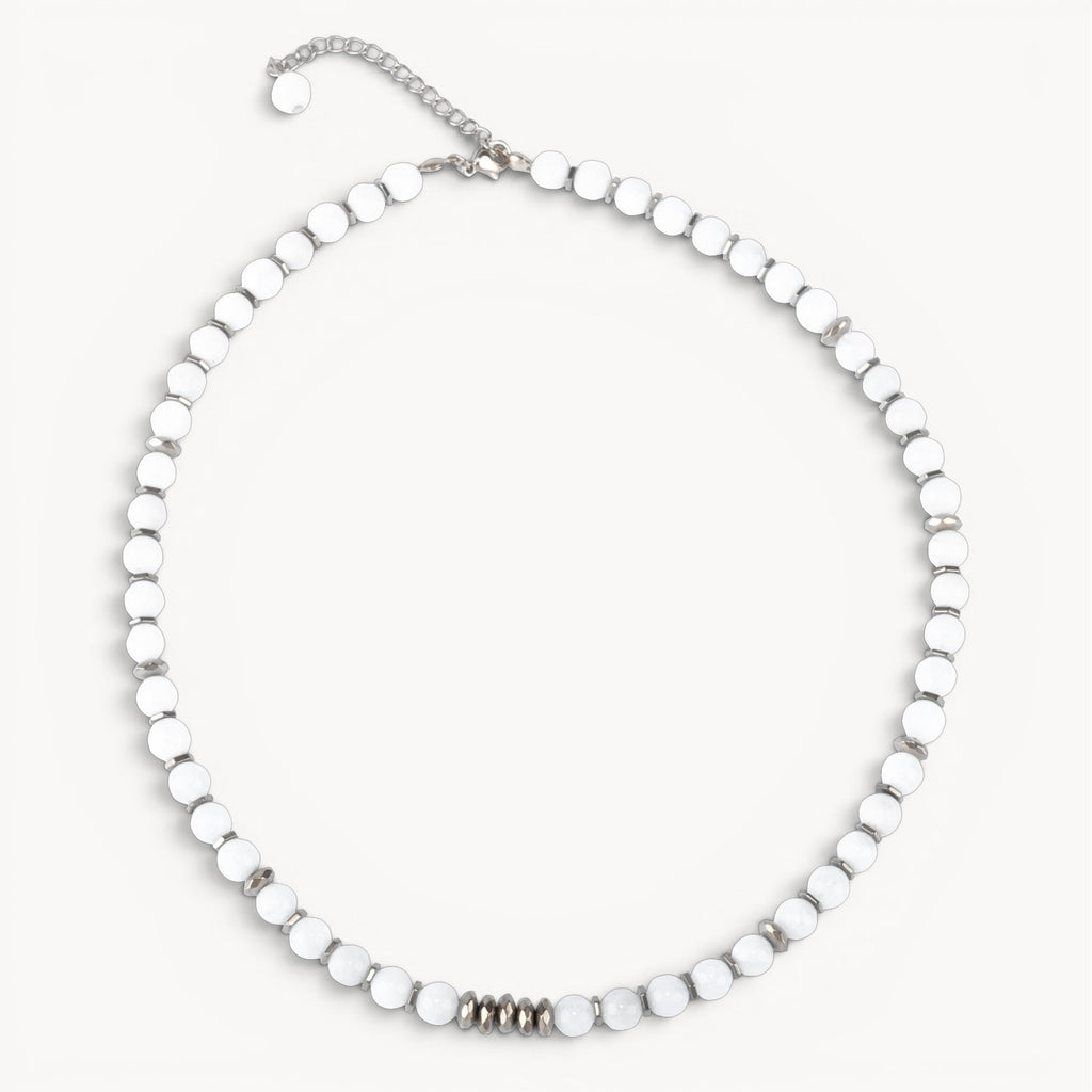 Life Bloom Moment – Moonstone Necklaces (Silver Version)