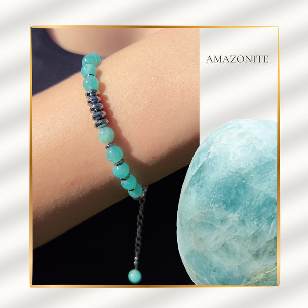 Fresh Start Moment – Amazonite Bracelet (Silver Version)