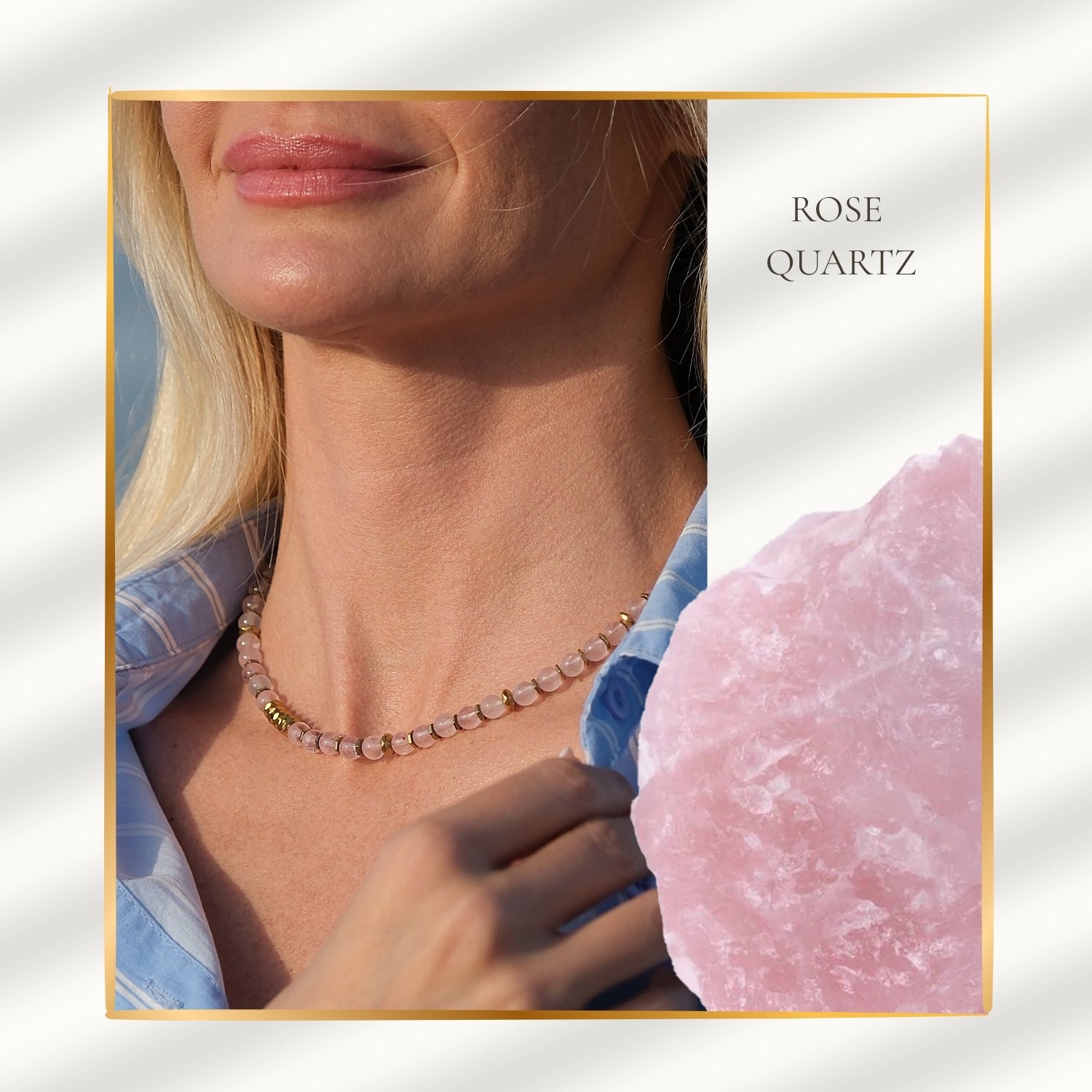 Heart Opening Moment – Rose Quartz Necklace