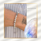 Life Bloom Moment – Moonstone Bracelet (Silver Version)