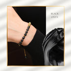 Turning Point Moment – Black Onyx Bracelet (Gold Version)