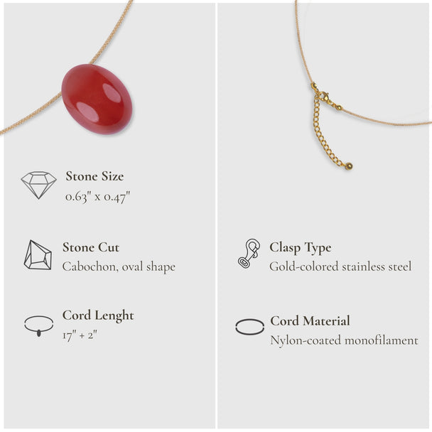 Aries Zodiac & Touch – Carnelian Necklace