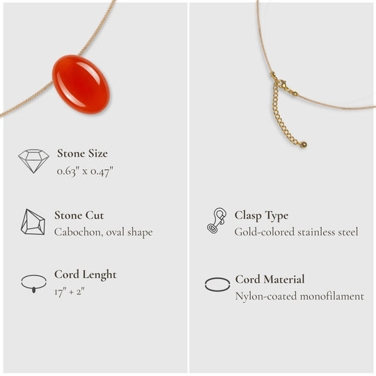 Aries Zodiac & Touch – Carnelian Necklace