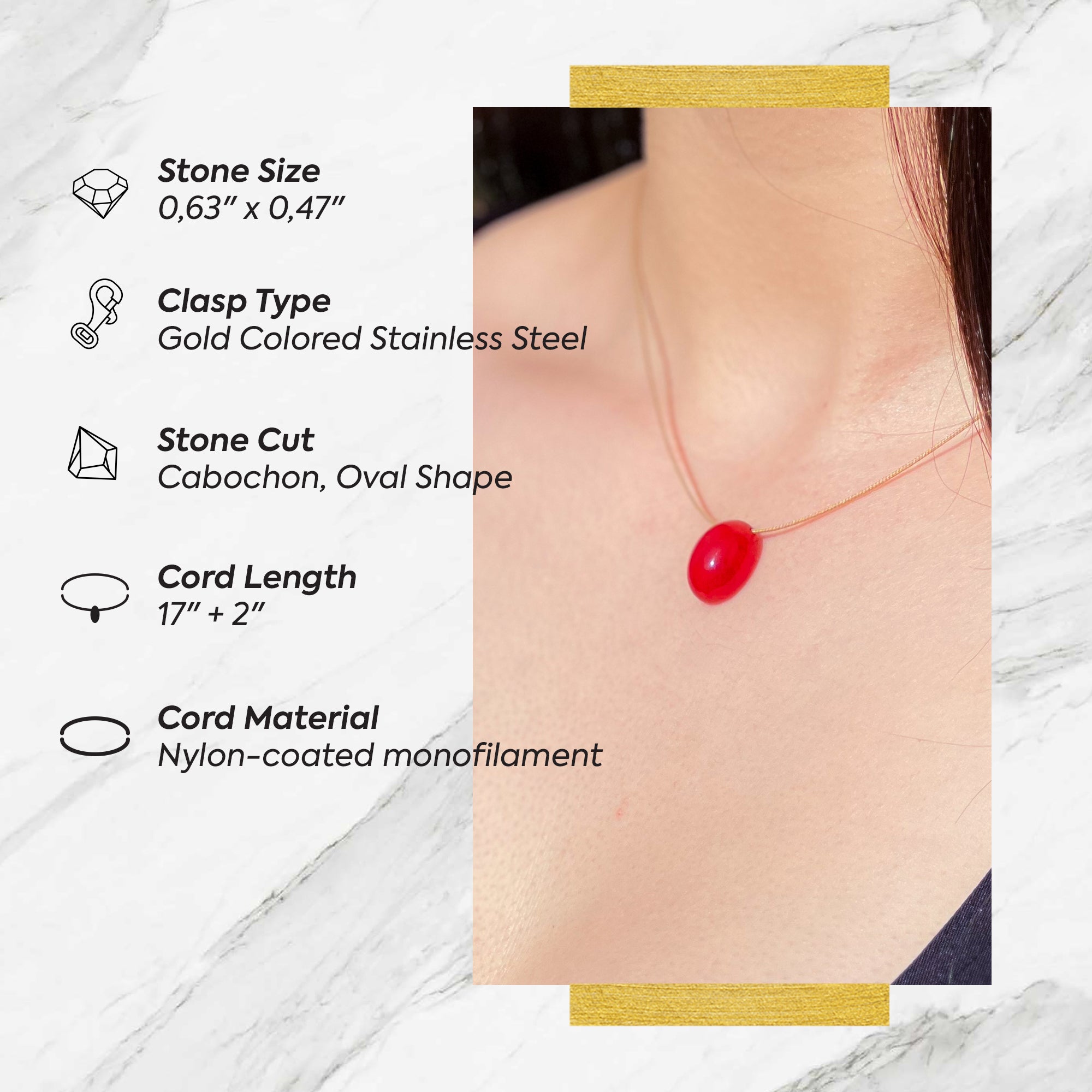 Aries Zodiac & Touch – Carnelian Necklace