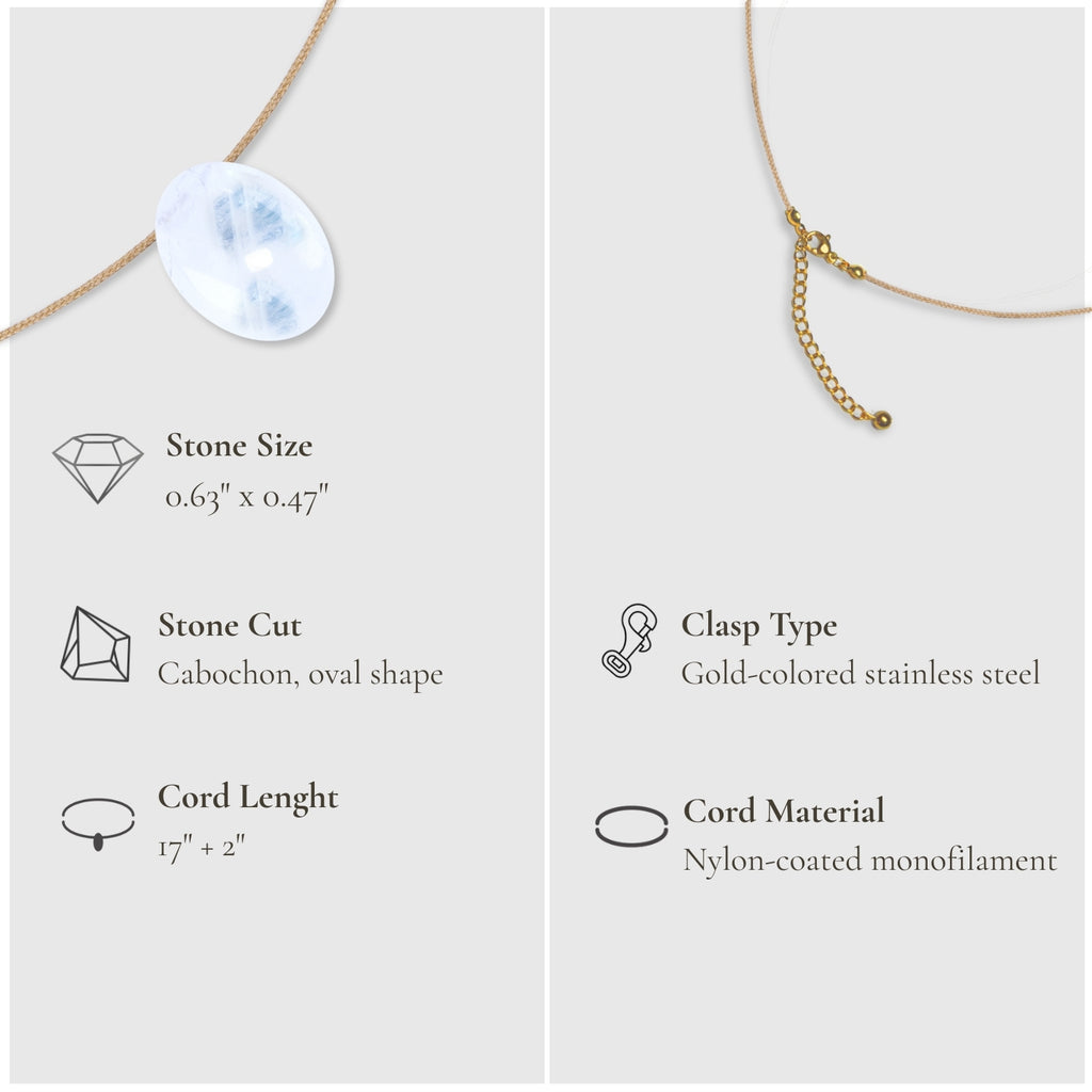 Cancer Zodiac & Touch – Moonstone Necklace