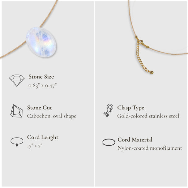 Cancer Zodiac & Touch – Moonstone Necklace