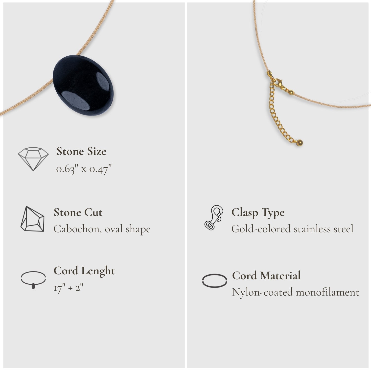 Capricorn Zodiac & Touch – Onyx Necklace
