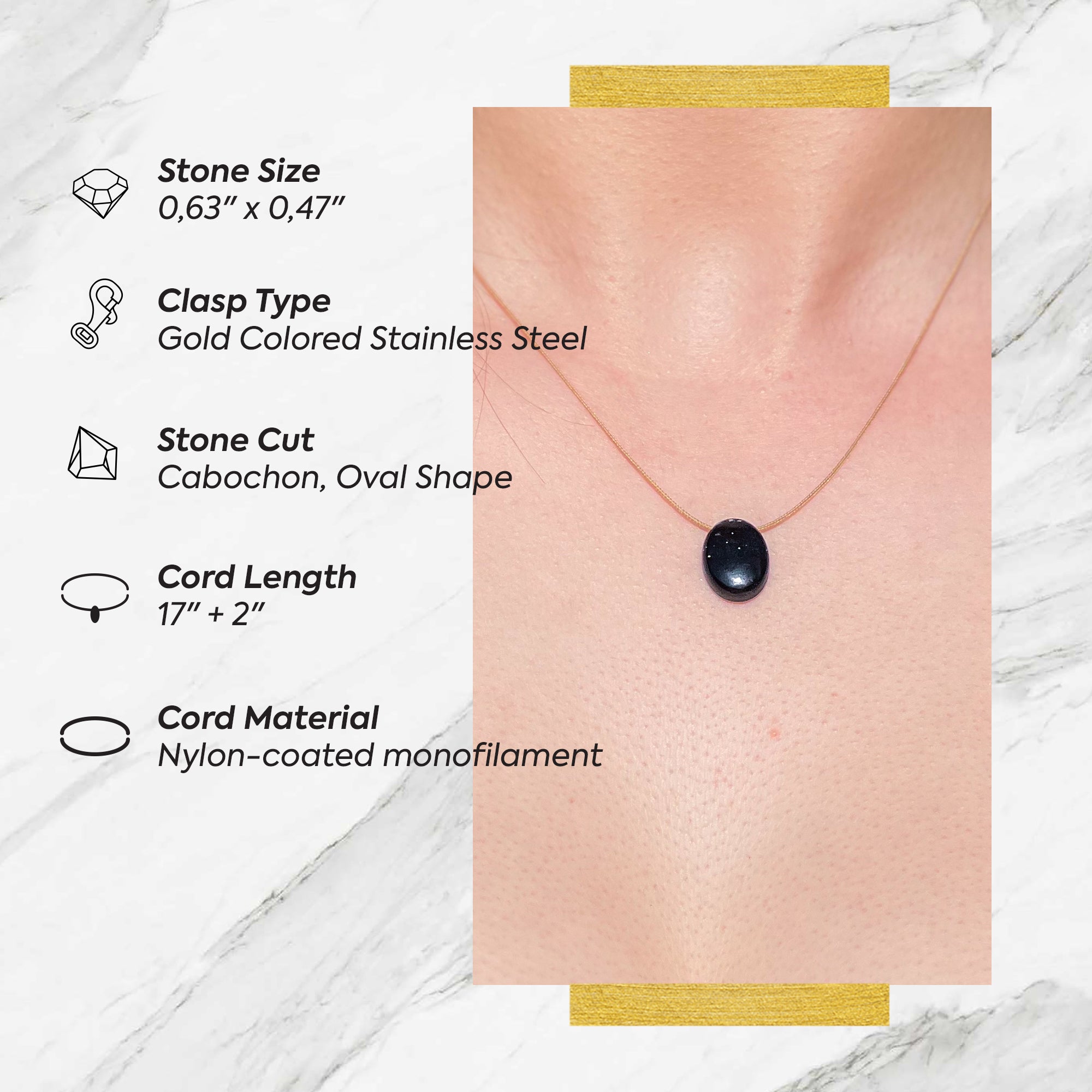 Capricorn Zodiac & Touch – Onyx Necklace