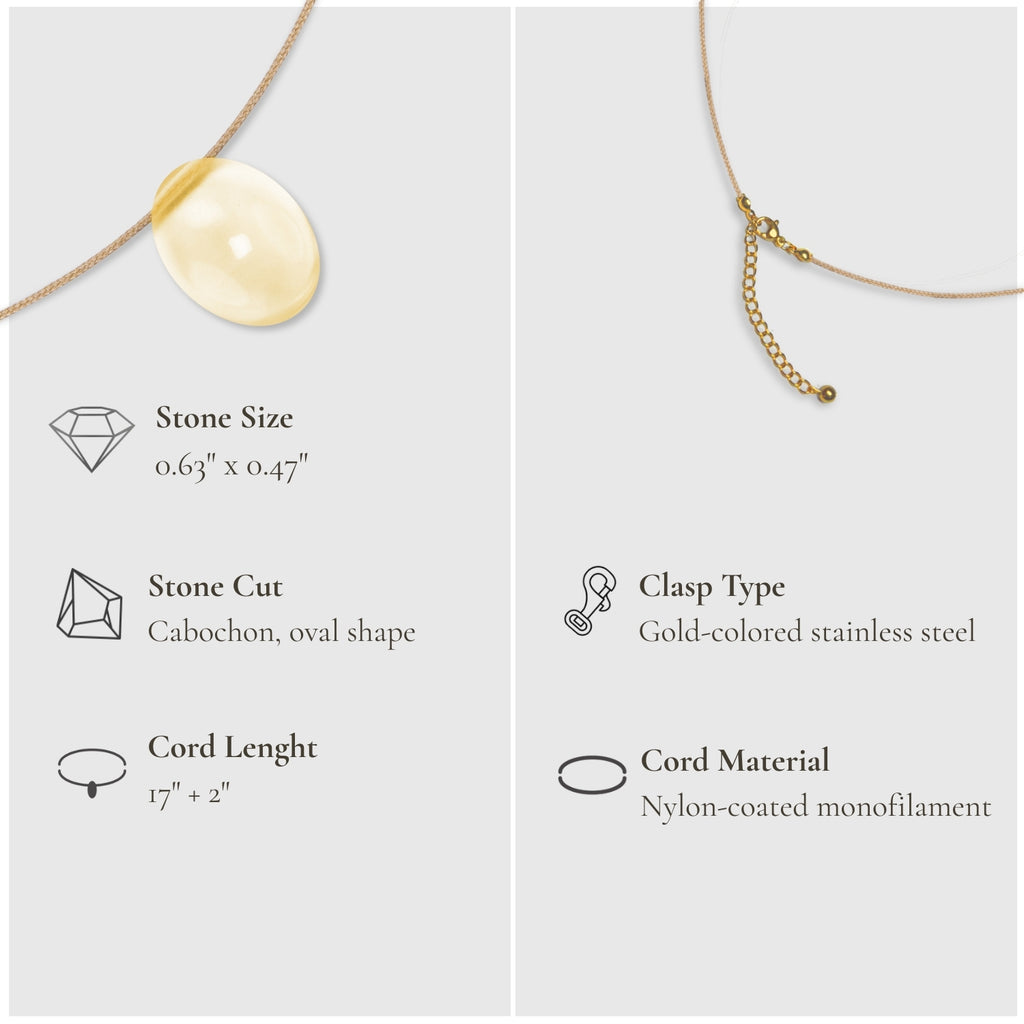 Gemini Zodiac & Touch – Citrine Necklace