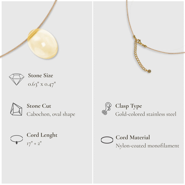 Gemini Zodiac & Touch – Citrine Necklace