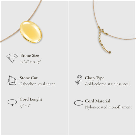 Gemini Zodiac & Touch – Citrine Necklace
