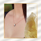 Gemini Zodiac & Touch – Citrine Necklace