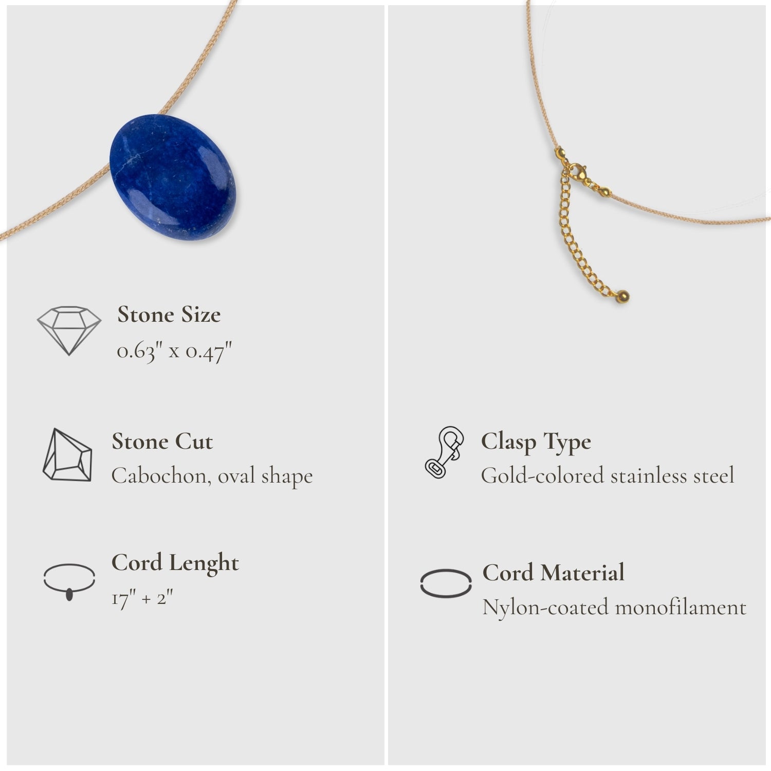 Libra Zodiac & Touch – Lapis Lazuli Necklace