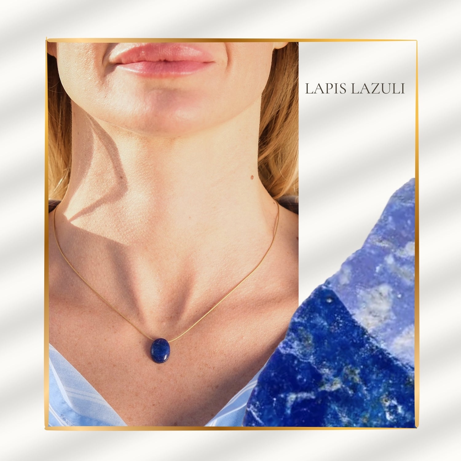 Libra Zodiac & Touch – Lapis Lazuli Necklace