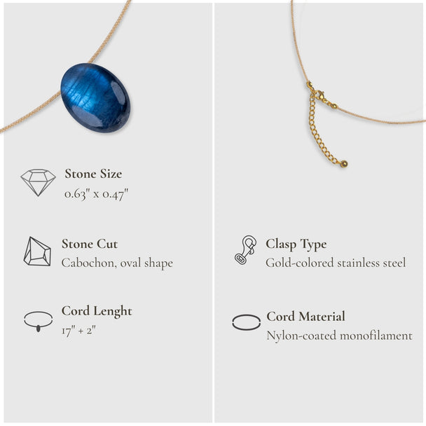 Pisces Zodiac & Touch – Labradorite Necklace