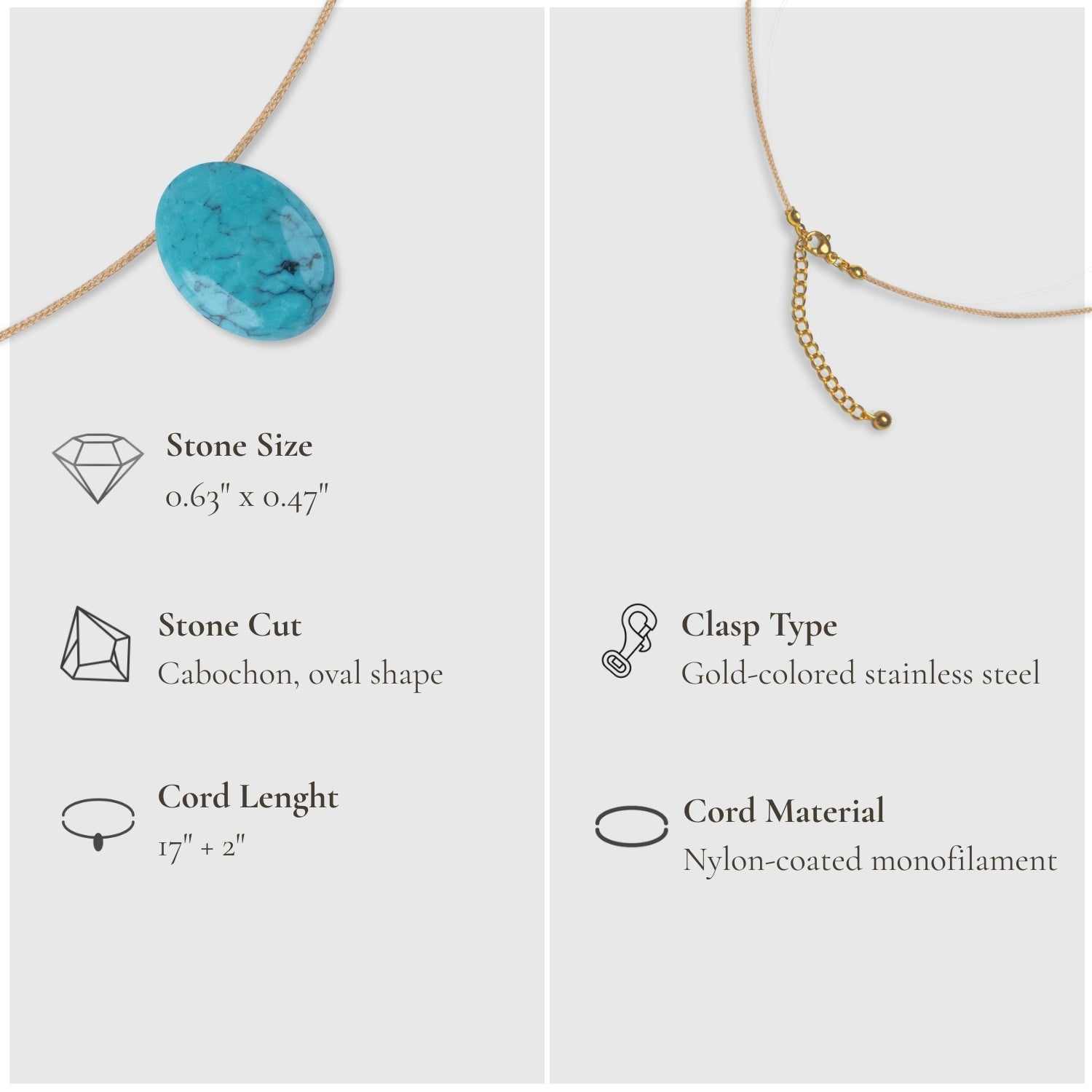 Sagittarius Zodiac & Touch – Turquoise Necklace