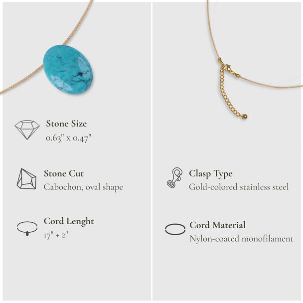 Sagittarius Zodiac & Touch – Turquoise Necklace