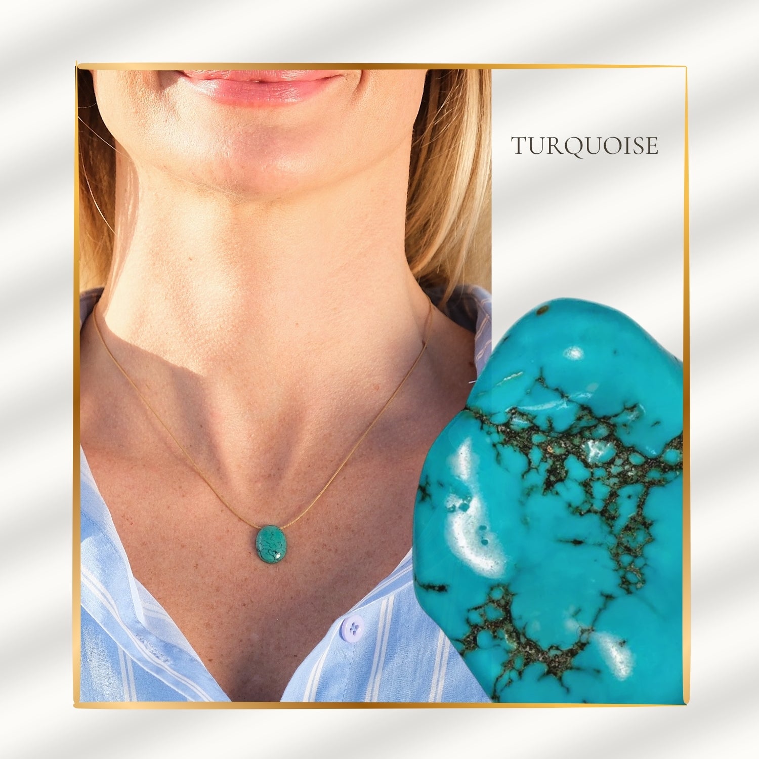 Sagittarius Zodiac & Touch – Turquoise Necklace