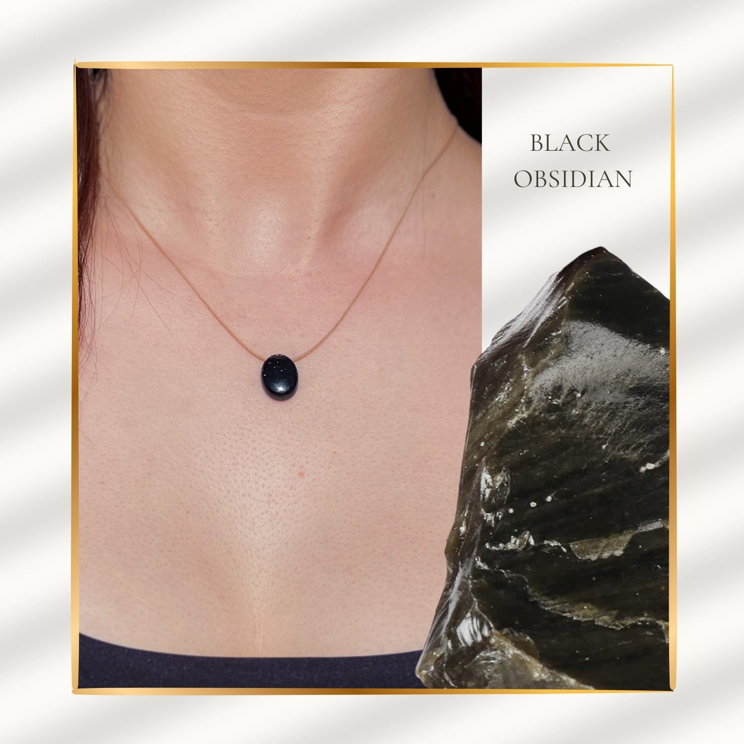 Scorpio Zodiac & Touch – Obsidian Necklace