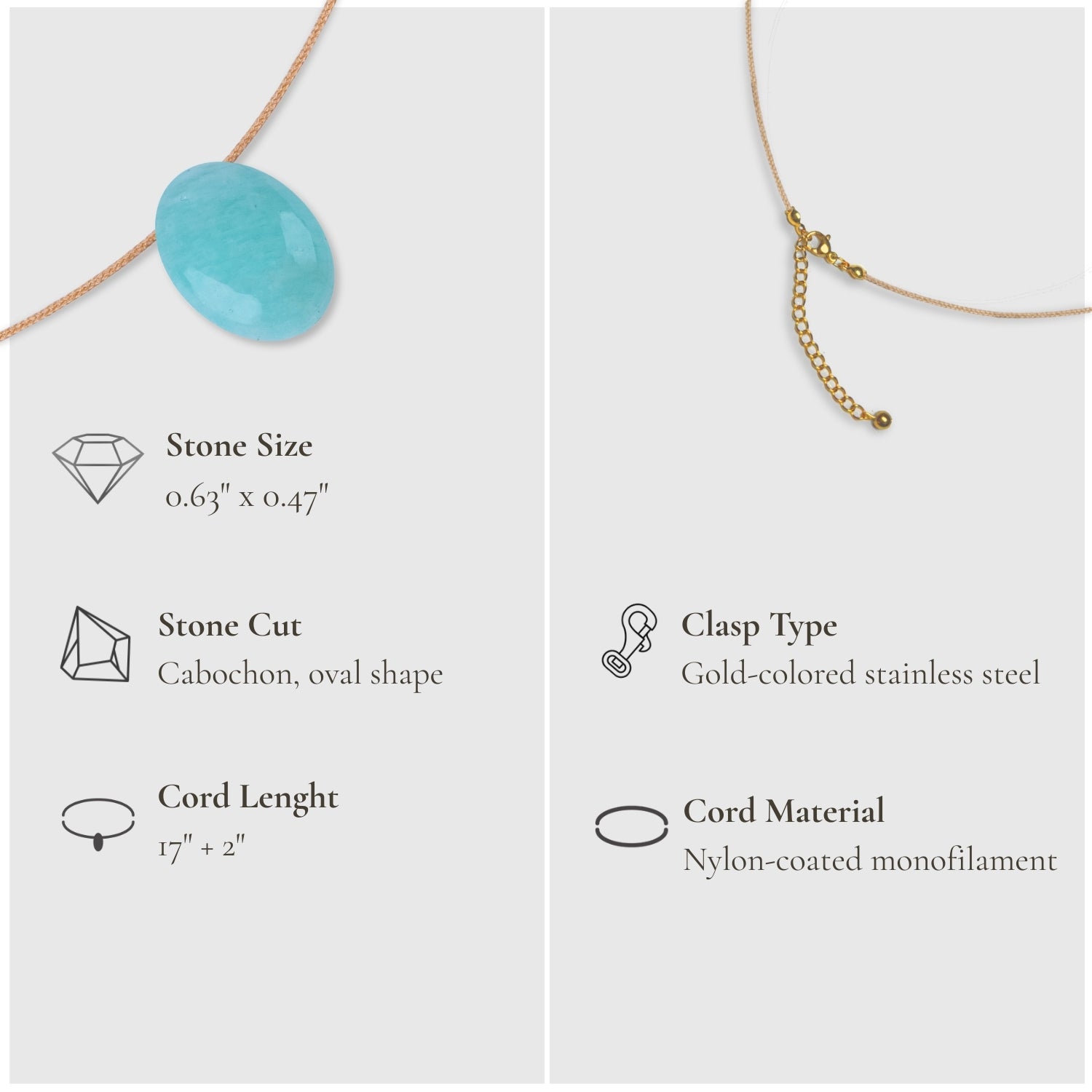 Virgo Zodiac & Touch – Amazonite Necklace