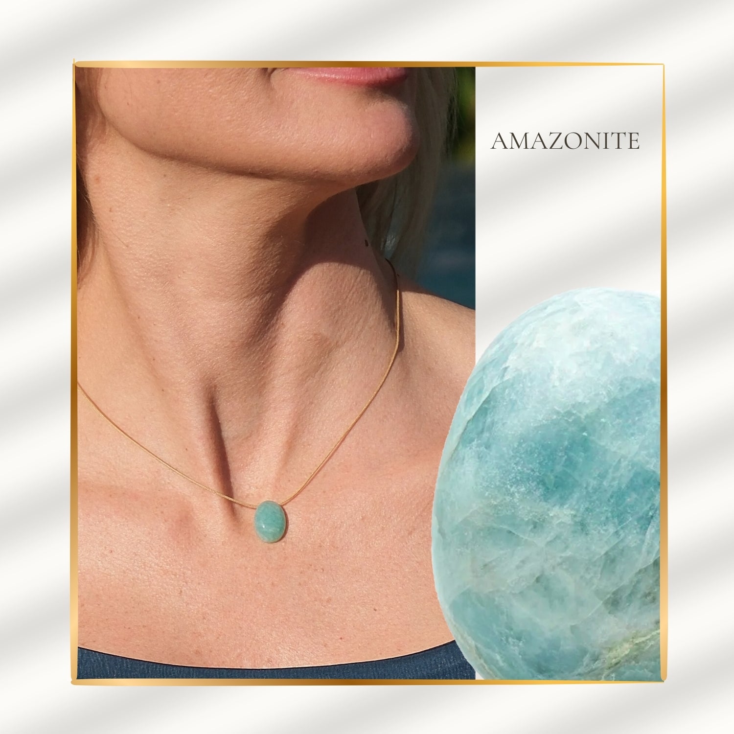 Virgo Zodiac & Touch – Amazonite Necklace