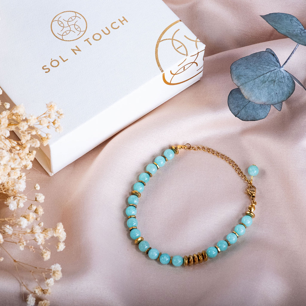 Fresh Start Moment – Amazonite Bracelet (Gold Version)