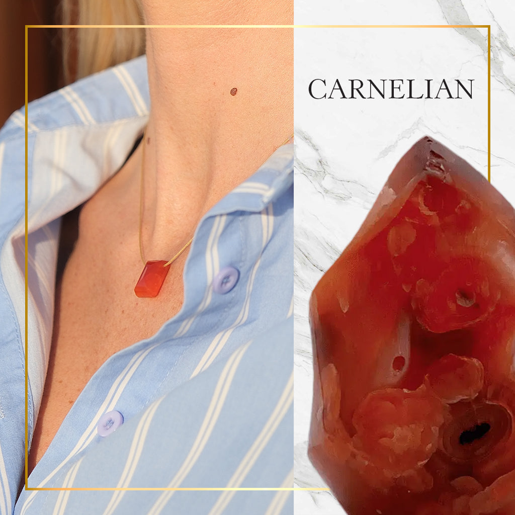 Sacral Chakra & Touch – Carnelian Necklace