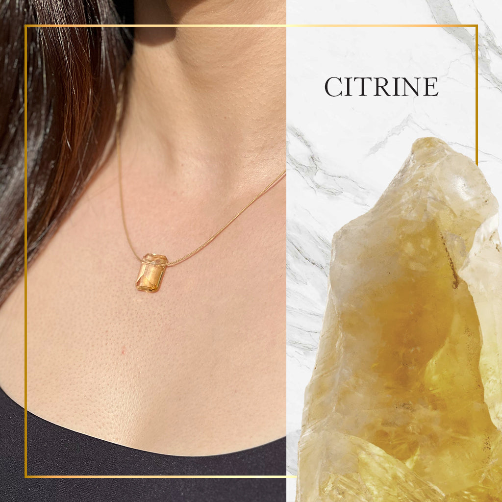 Solar Plexus Chakra & Touch – Citrine Necklace