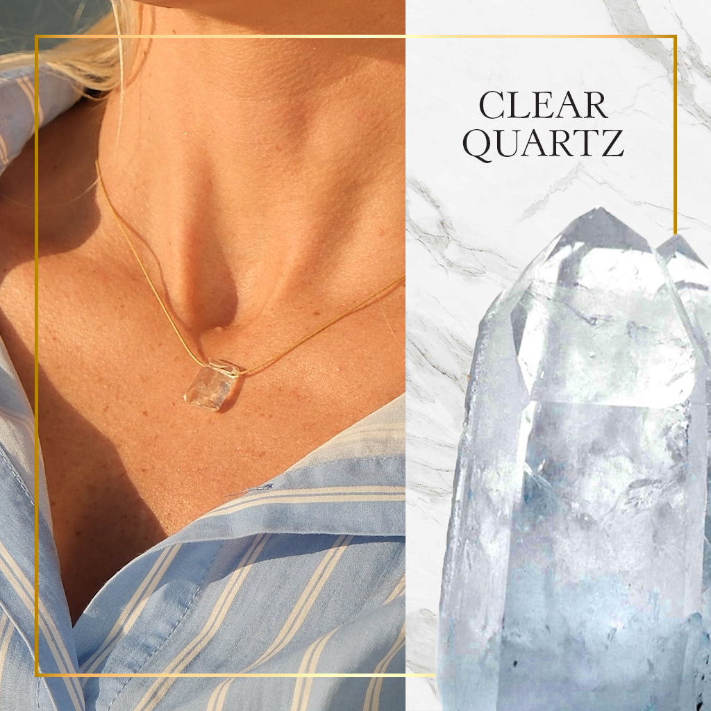 Crown Chakra & Touch – Clear Quartz Necklace