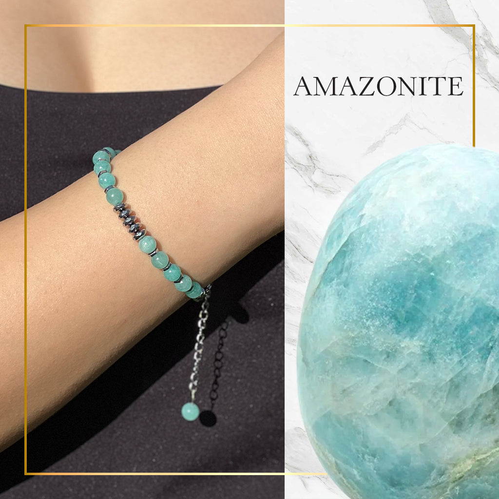 Fresh Start Moment – Amazonite Bracelet (Silver Version)