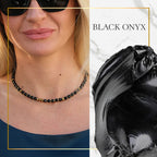 Turning Point Moment – Black Onyx Necklace (Gold Version)