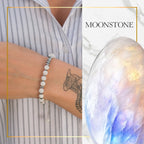 Life Bloom Moment – Moonstone Bracelet (Silver Version)