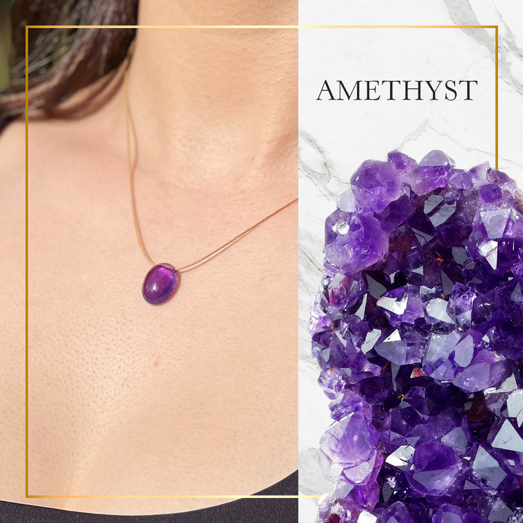 Aquarius Zodiac & Touch – Amethyst Necklace