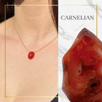 Aries Zodiac & Touch – Carnelian Necklace