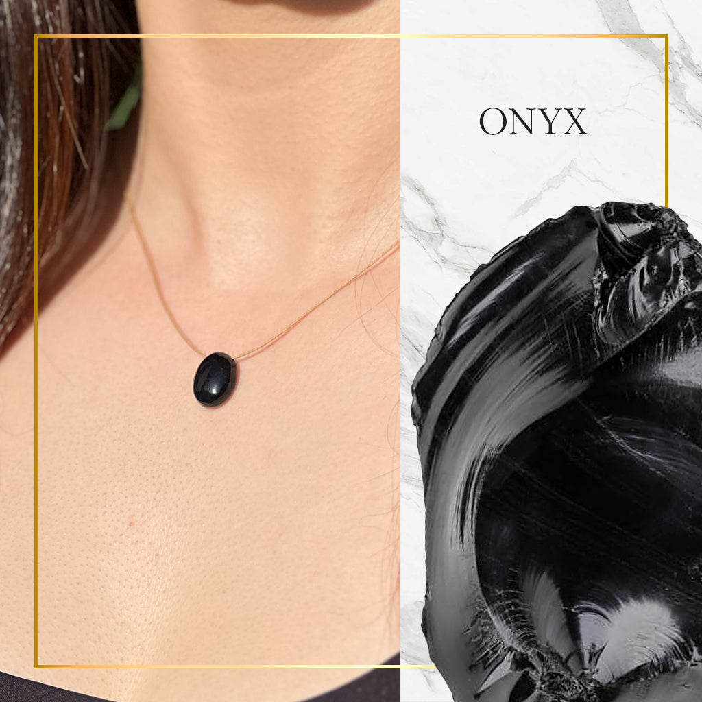 Capricorn Zodiac & Touch – Onyx Necklace
