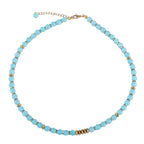 Fresh Start Moment – Amazonite Necklace (Gold Hematite Version)